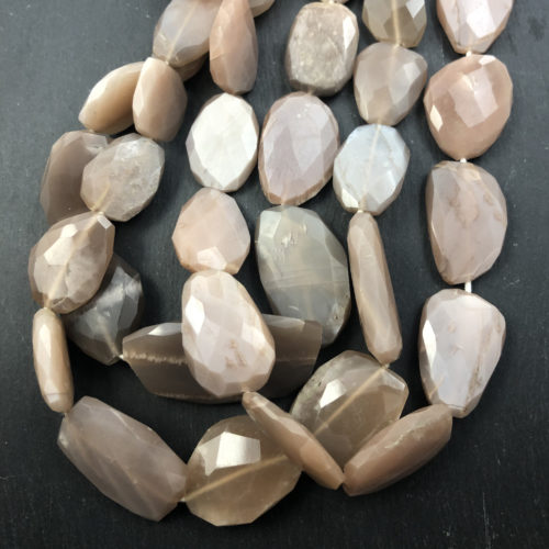Facetted Peach Moonstone Slabs
