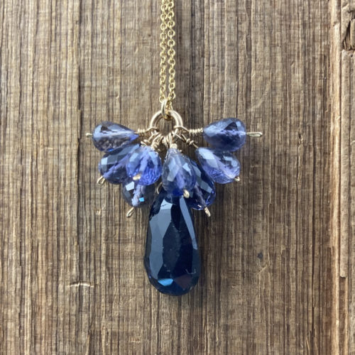 Iolite and 14KT Gold Fill Necklace