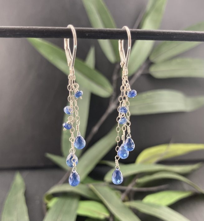 Gorgeous Blue Sapphire Sapphires Earrings On Sterling Silver