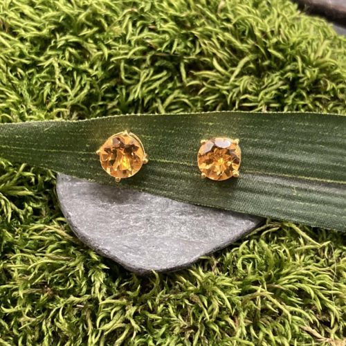 Citrine and 14KT Gold Fill Studs