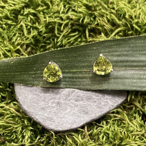 Peridot and Sterling Silver Studs