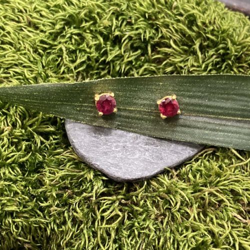 Ruby and 14KT Gold Fill Studs