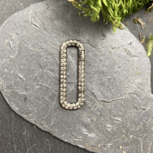 Diamond and Sterling Connector and Clasp Small