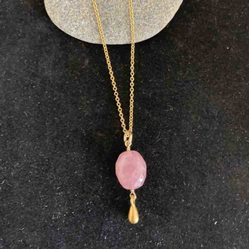 Pink Sapphire Necklace