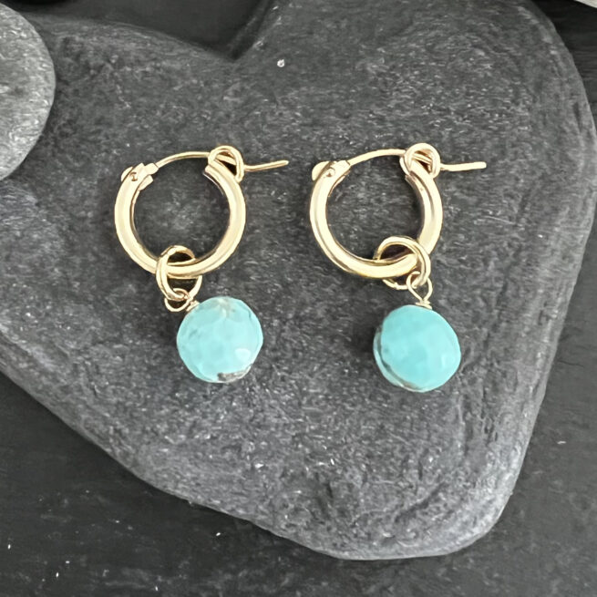14KT Gold Fill Hoops with Fresh Water Pearls