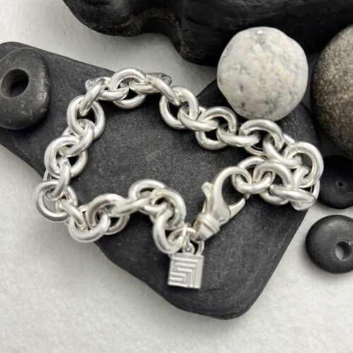 Chunky Sterling Silver Chain Bracelet
