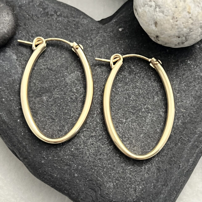 14KT Gold Fill Oval Hoops 20mm x 30mm