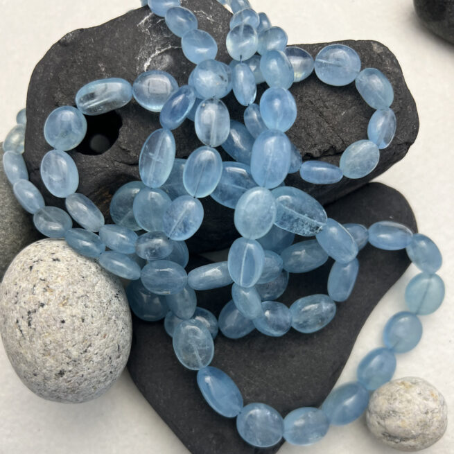 Gorgeous Blue Aquamarine Smooth Nuggets