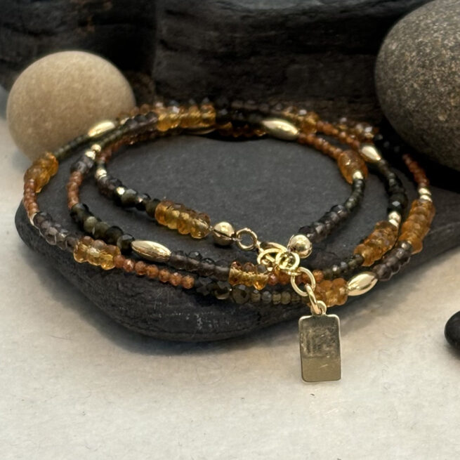 Smokey, Green Tourmaline, Hessonite and Citrine Convertible