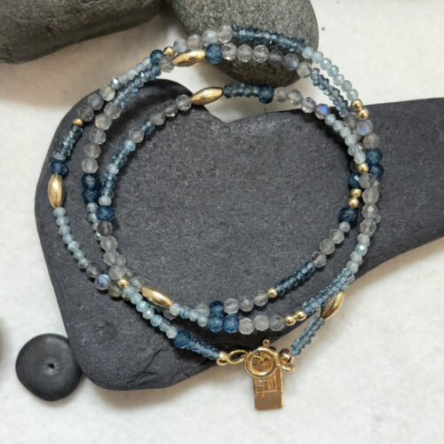 Topaz, Labradorite, Zircon and 14Kt Gold Convertable