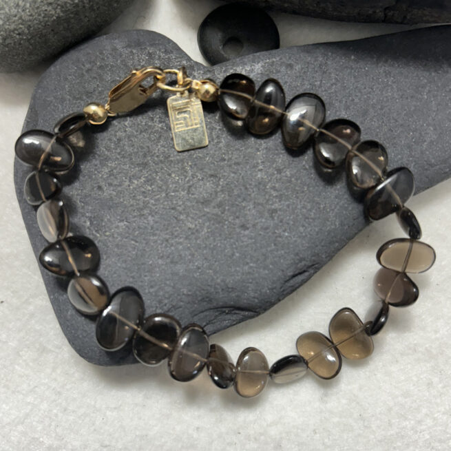 Smooth Smokey Quartz Bracelet