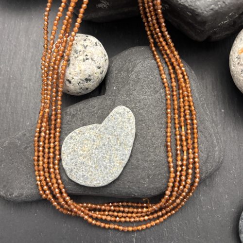 Hessonite Garnet 2mm Faceted Rounds