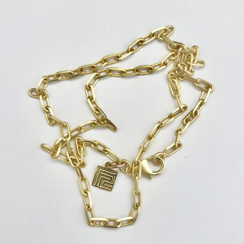 18KT Gold Vermeil  Matte Paperclip Chain